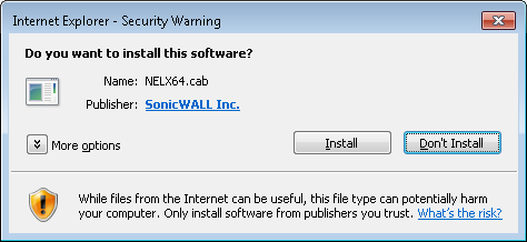 sonicwall netextender windows 10 client